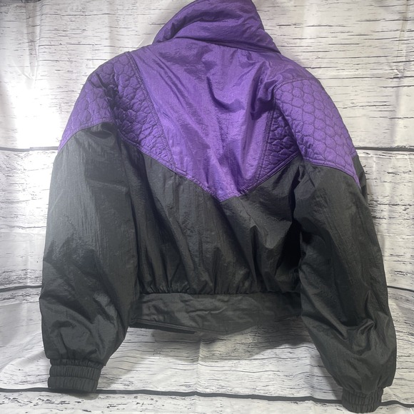 Helly Hansen Europa Puffer Ski Winter Jacket Colorblock Purple Size 10 Vintage - Picture 7 of 10